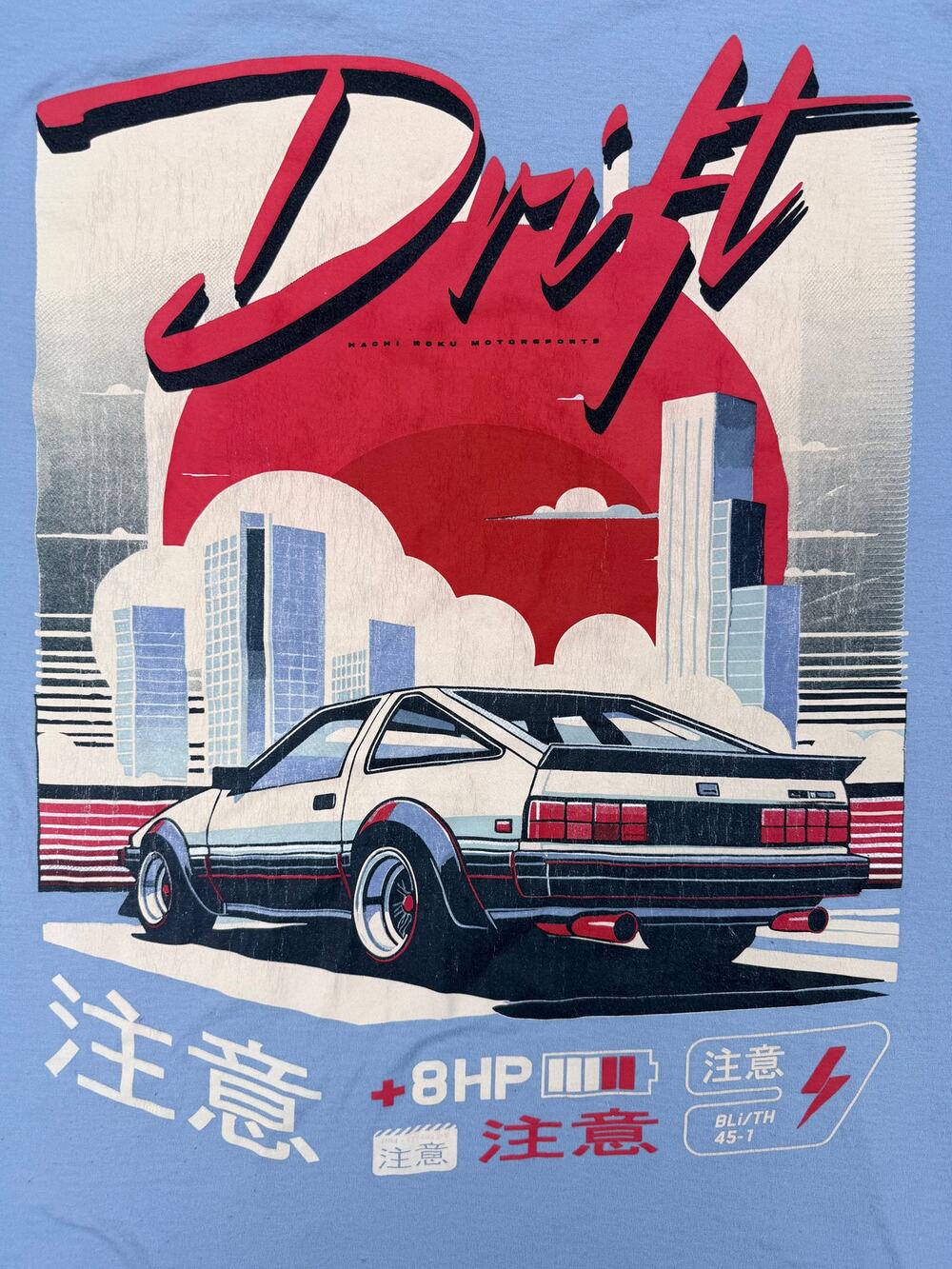 RGSTR Drift Toyota AE86 Retro Graphic Tee Light Blue 2XL